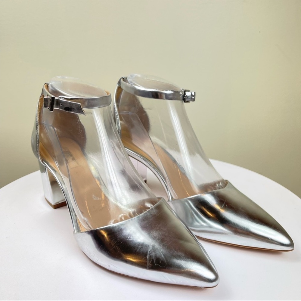Antonio Melani Lynlee Silver Slingbacks 8